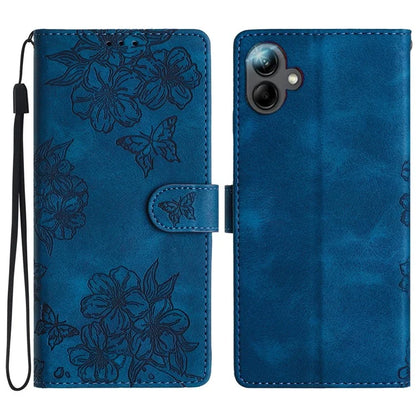 For Samsung Galaxy A06 Case Butterfly Flower Pattern Skin-Touch Leather Phone Cover