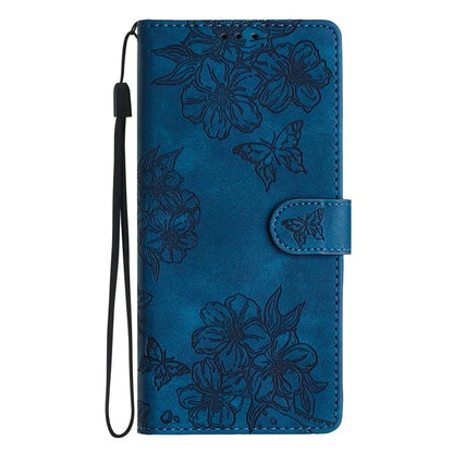 For Samsung Galaxy A06 Case Butterfly Flower Pattern Skin-Touch Leather Phone Cover
