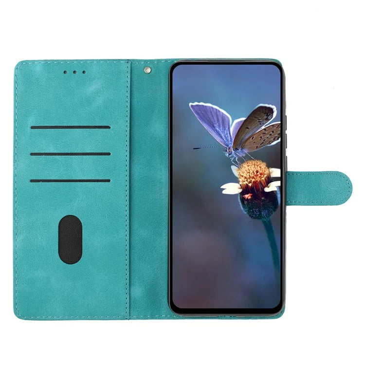 For Samsung Galaxy A06 Case Butterfly Flower Pattern Skin-Touch Leather Phone Cover