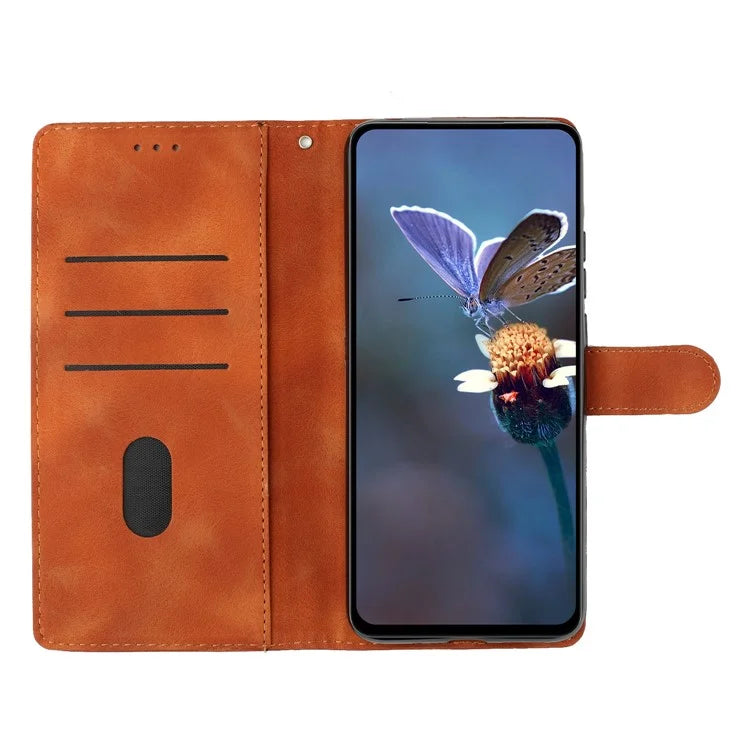 For Samsung Galaxy A06 Case Butterfly Flower Pattern Skin-Touch Leather Phone Cover