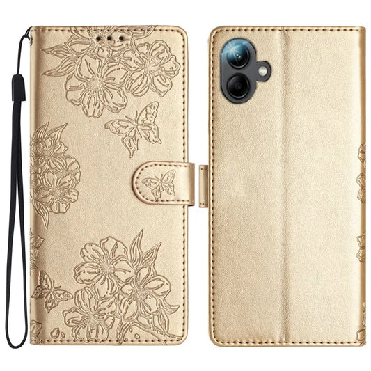 For Samsung Galaxy A06 Case Butterfly Flower Drop-Proof PU Leather Wallet Phone Cover