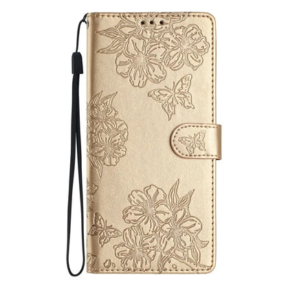 For Samsung Galaxy A06 Case Butterfly Flower Drop-Proof PU Leather Wallet Phone Cover