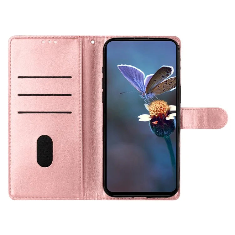 For Samsung Galaxy A06 Case Butterfly Flower Drop-Proof PU Leather Wallet Phone Cover