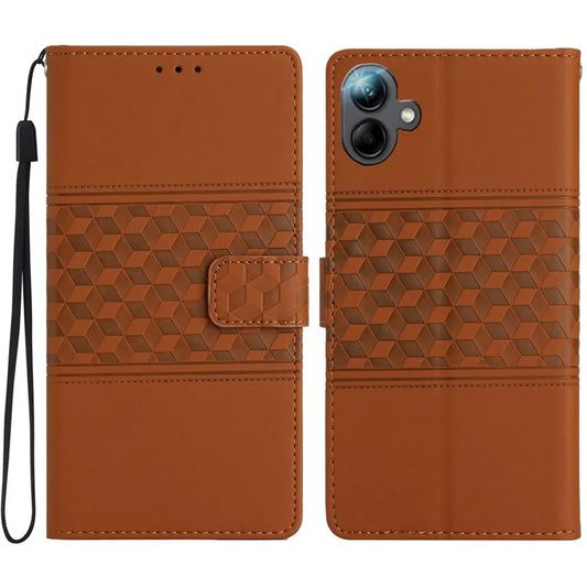 For Samsung Galaxy A06 Case Rhombus Leather Horizontal Flip Phone Cover