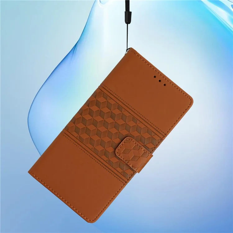 For Samsung Galaxy A06 Case Rhombus Leather Horizontal Flip Phone Cover