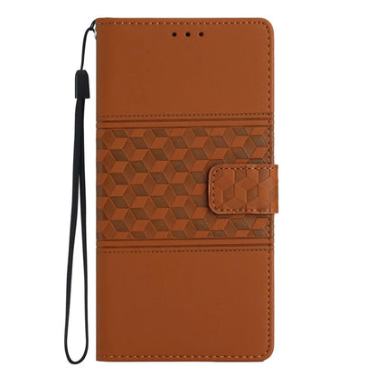 For Samsung Galaxy A06 Case Rhombus Leather Horizontal Flip Phone Cover