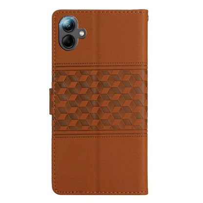 For Samsung Galaxy A06 Case Rhombus Leather Horizontal Flip Phone Cover