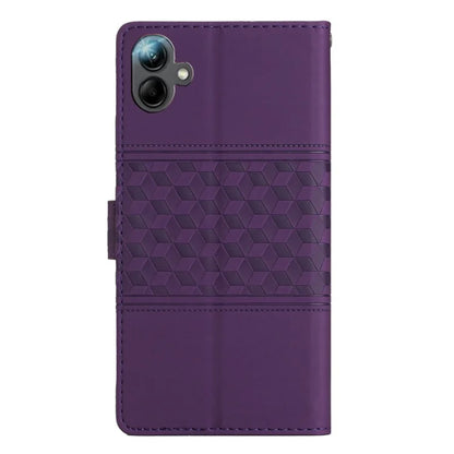 For Samsung Galaxy A06 Case Rhombus Leather Horizontal Flip Phone Cover