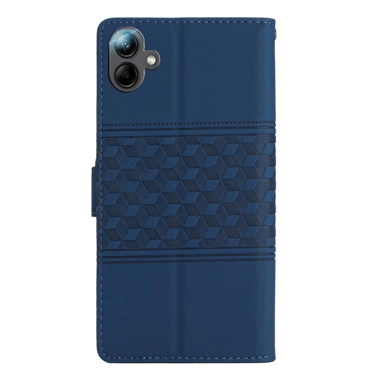 For Samsung Galaxy A06 Case Rhombus Leather Horizontal Flip Phone Cover