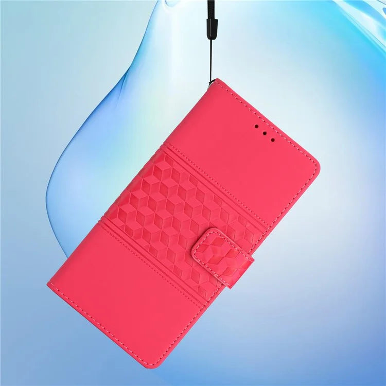 For Samsung Galaxy A06 Case Rhombus Leather Horizontal Flip Phone Cover