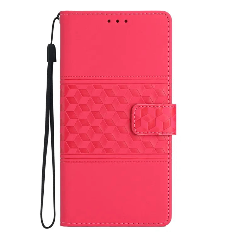 For Samsung Galaxy A06 Case Rhombus Leather Horizontal Flip Phone Cover
