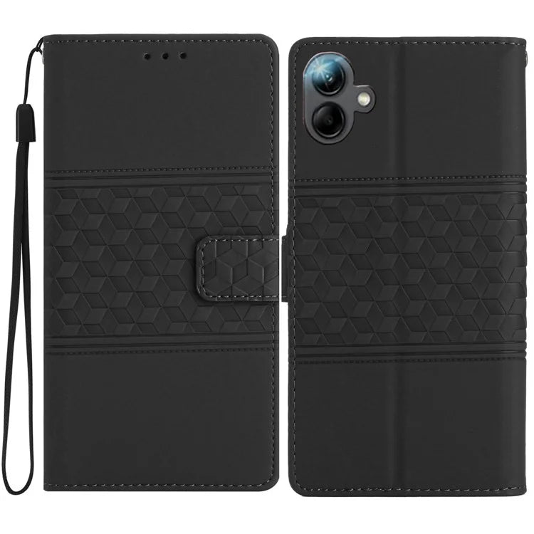 For Samsung Galaxy A06 Case Rhombus Leather Horizontal Flip Phone Cover