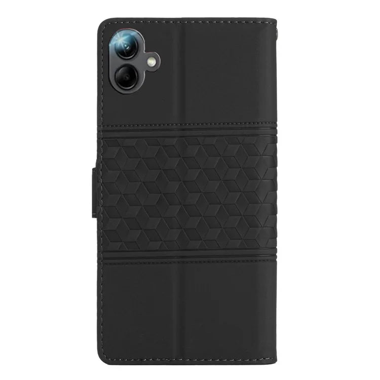 For Samsung Galaxy A06 Case Rhombus Leather Horizontal Flip Phone Cover