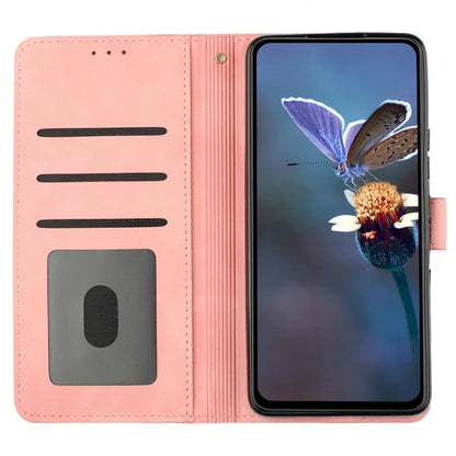 For Samsung Galaxy A06 Case Flower Design Leather Wallet Phone Cover with Wrist Strap