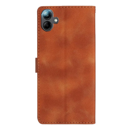 For Samsung Galaxy A06 Case Leather Imprinted Flower Phone Cover Wallet with Wrist Strap