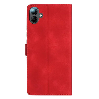 For Samsung Galaxy A06 Case Leather Imprinted Flower Phone Cover Wallet with Wrist Strap