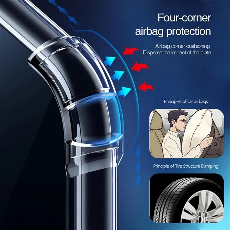 KALEBOL KLB-TPU002 For iPhone 16 Plus Case 1.5mm TPU Airbag Corners Clear Phone Cover