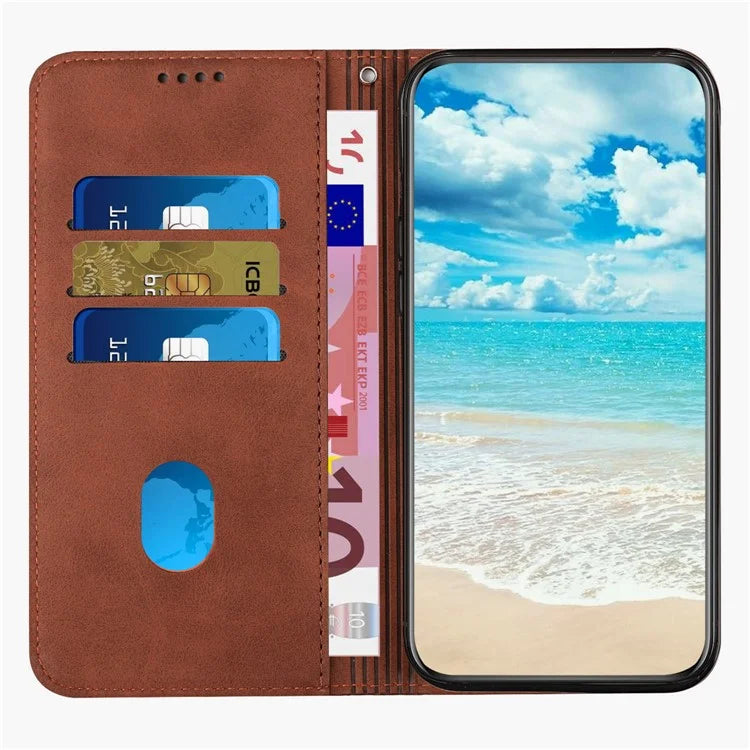 For Samsung Galaxy A06 Phone Cover Imprinted PU Leather Wallet Stand Case