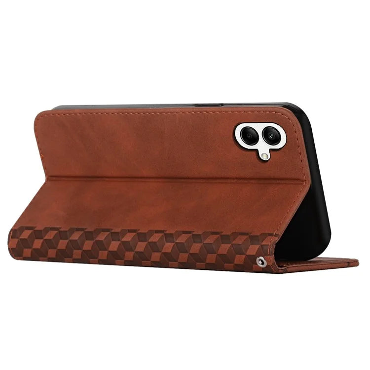 For Samsung Galaxy A06 Phone Cover Imprinted PU Leather Wallet Stand Case