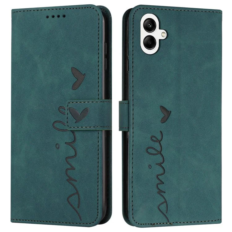 For Samsung Galaxy A06 Case Viewing Stand PU Leather Phone Cover Imprinted Pattern