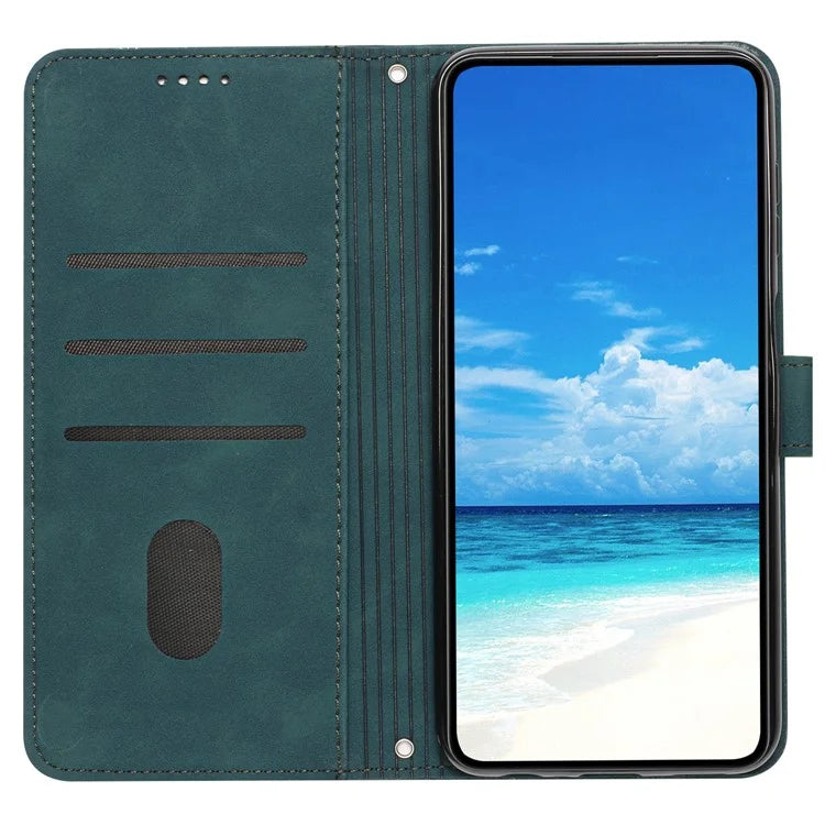 For Samsung Galaxy A06 Case Viewing Stand PU Leather Phone Cover Imprinted Pattern