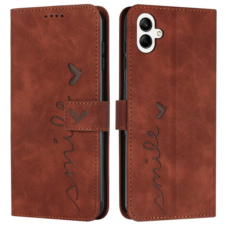 For Samsung Galaxy A06 Case Viewing Stand PU Leather Phone Cover Imprinted Pattern