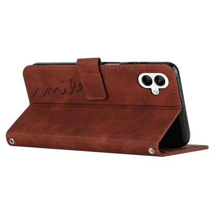 For Samsung Galaxy A06 Case Viewing Stand PU Leather Phone Cover Imprinted Pattern