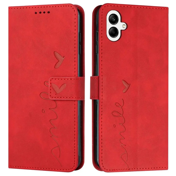 For Samsung Galaxy A06 Case Viewing Stand PU Leather Phone Cover Imprinted Pattern