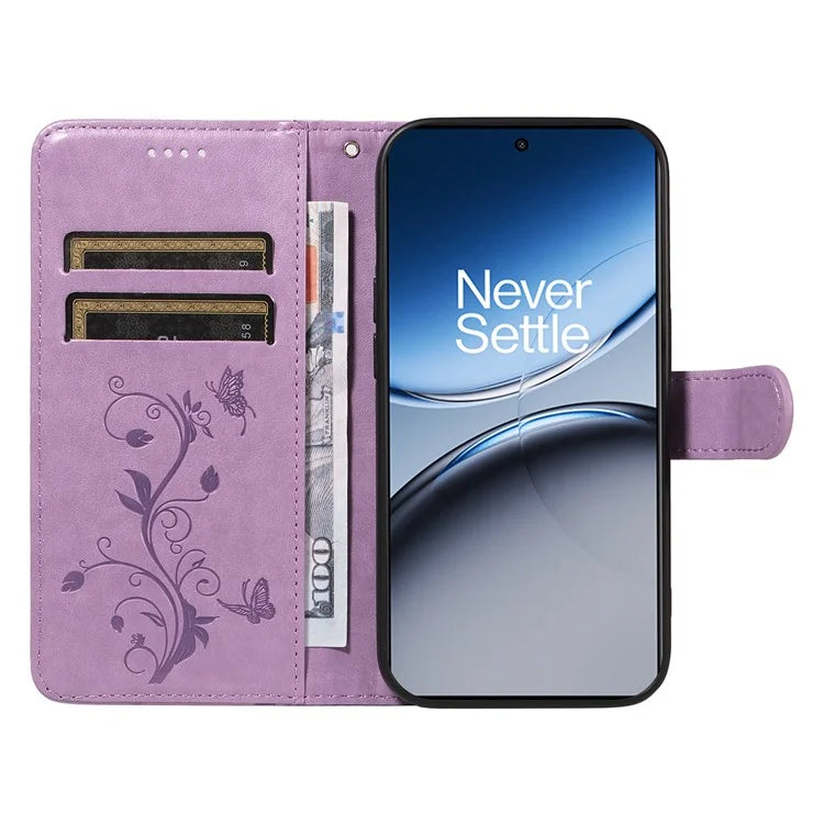 For OnePlus Nord 4 Case Flower Pattern PU Leather Wallet Phone Cover