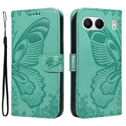 For OnePlus Nord 4 Case Butterfly Pattern Leather Wallet Flip Phone Cover