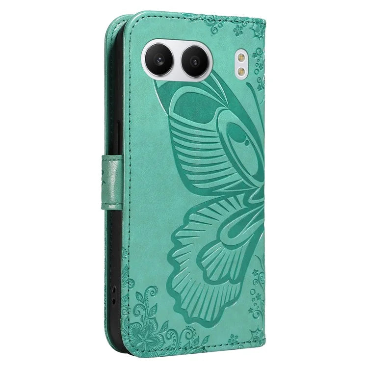 For OnePlus Nord 4 Case Butterfly Pattern Leather Wallet Flip Phone Cover