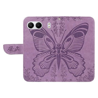 For OnePlus Nord 4 Case Butterfly Pattern Leather Wallet Flip Phone Cover