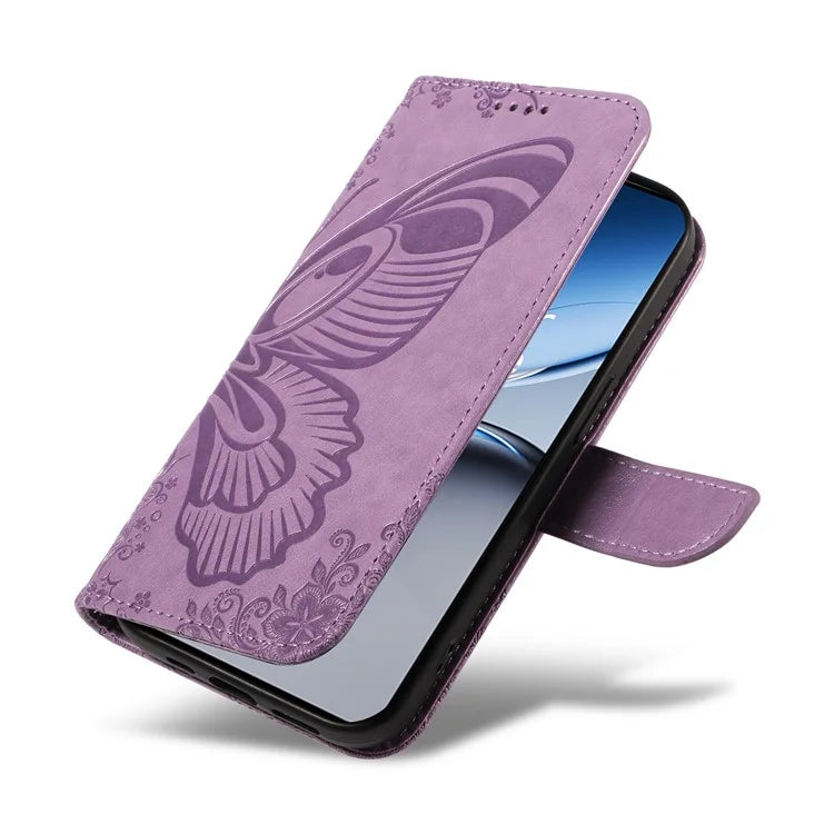 For OnePlus Nord 4 Case Butterfly Pattern Leather Wallet Flip Phone Cover