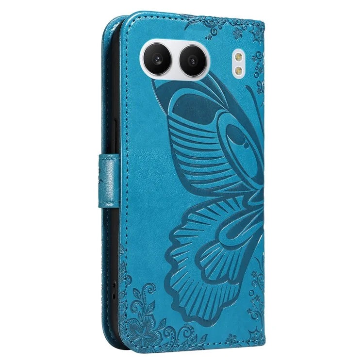 For OnePlus Nord 4 Case Butterfly Pattern Leather Wallet Flip Phone Cover