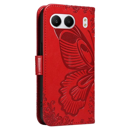 For OnePlus Nord 4 Case Butterfly Pattern Leather Wallet Flip Phone Cover