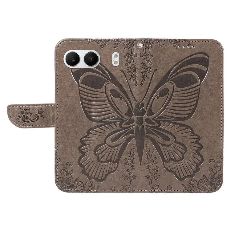 For OnePlus Nord 4 Case Butterfly Pattern Leather Wallet Flip Phone Cover
