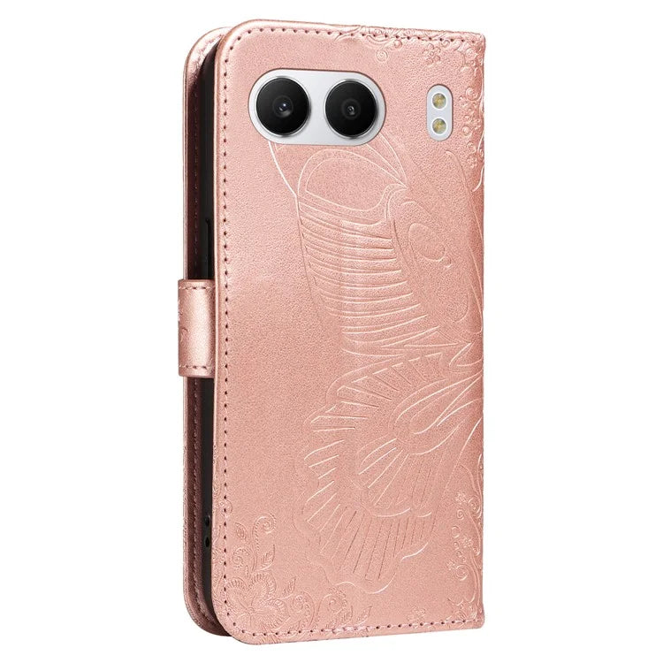 For OnePlus Nord 4 Case Butterfly Pattern Leather Wallet Flip Phone Cover