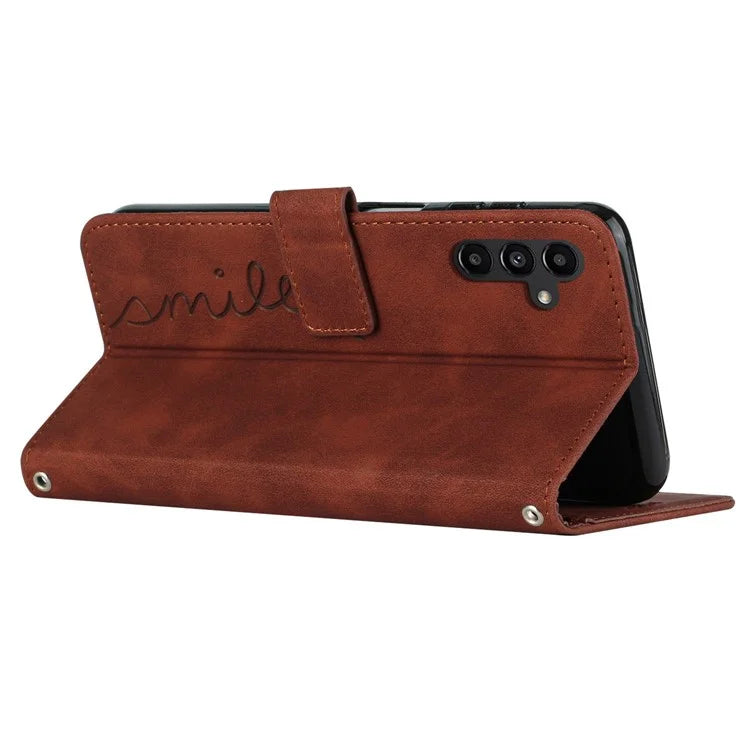 For Samsung Galaxy A16 5G Case Viewing Stand PU Leather Phone Cover Imprinted Pattern