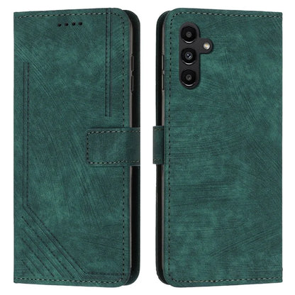 For Samsung Galaxy A16 5G Case Imprinted Lines Leather Phone Cover Bookstyle Folding Stand