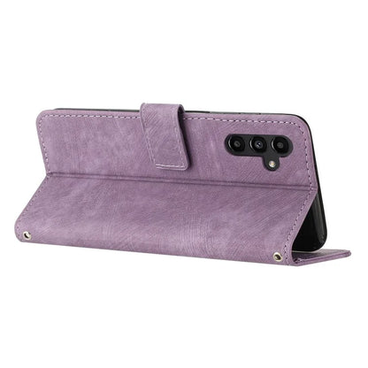For Samsung Galaxy A16 5G Case Imprinted Lines Leather Phone Cover Bookstyle Folding Stand