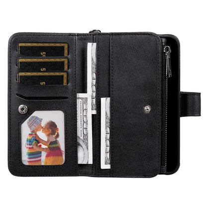 KT Multi-Functional Series-4 for iPhone 16 Pro Max Case Detachable PU Leather Zipper Flip Wallet Phone Cover
