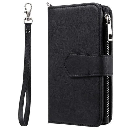 KT Multi-Functional Series-4 for iPhone 16 Pro Max Case Detachable PU Leather Zipper Flip Wallet Phone Cover
