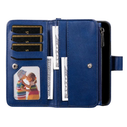 KT Multi-Functional Series-4 for iPhone 16 Pro Max Case Detachable PU Leather Zipper Flip Wallet Phone Cover