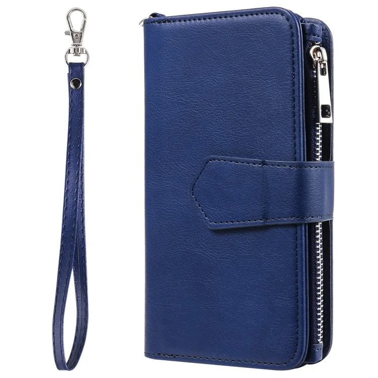 KT Multi-Functional Series-4 for iPhone 16 Pro Max Case Detachable PU Leather Zipper Flip Wallet Phone Cover