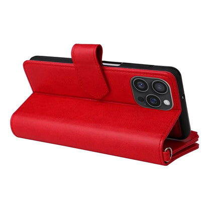 KT Multi-Functional Series-4 for iPhone 16 Pro Max Case Detachable PU Leather Zipper Flip Wallet Phone Cover