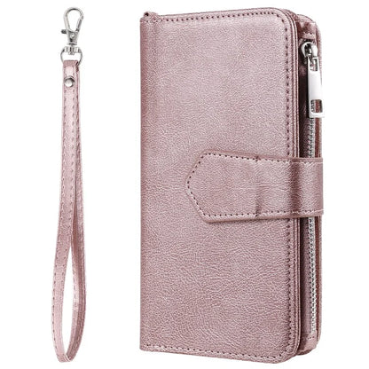 KT Multi-Functional Series-4 for iPhone 16 Pro Max Case Detachable PU Leather Zipper Flip Wallet Phone Cover