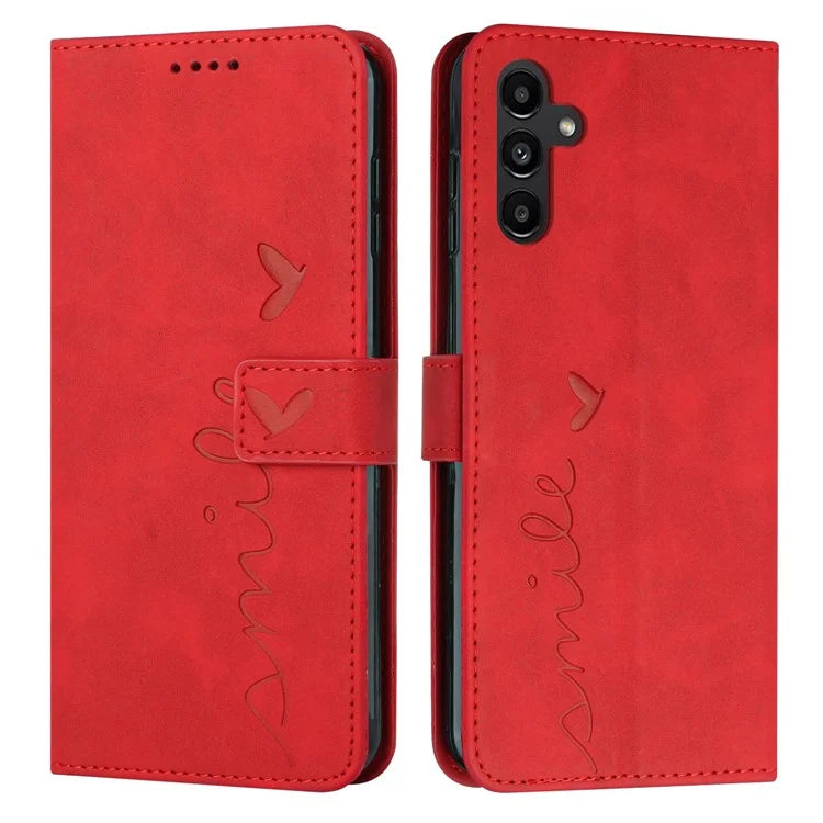 For Samsung Galaxy M35 5G Case Viewing Stand PU Leather Phone Cover Imprinted Pattern