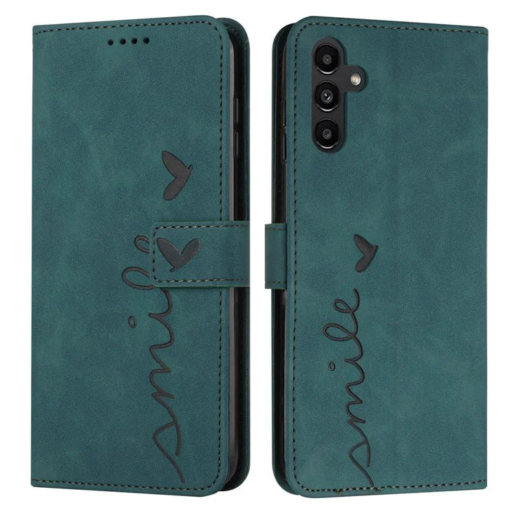 For Samsung Galaxy M35 5G Case Viewing Stand PU Leather Phone Cover Imprinted Pattern