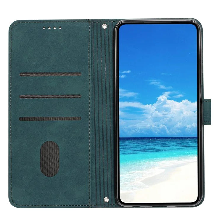 For Samsung Galaxy M35 5G Case Viewing Stand PU Leather Phone Cover Imprinted Pattern