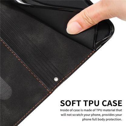 For Samsung Galaxy M35 5G Case Triangle Pattern Leather Phone Cover with Hand Strap Card Slots